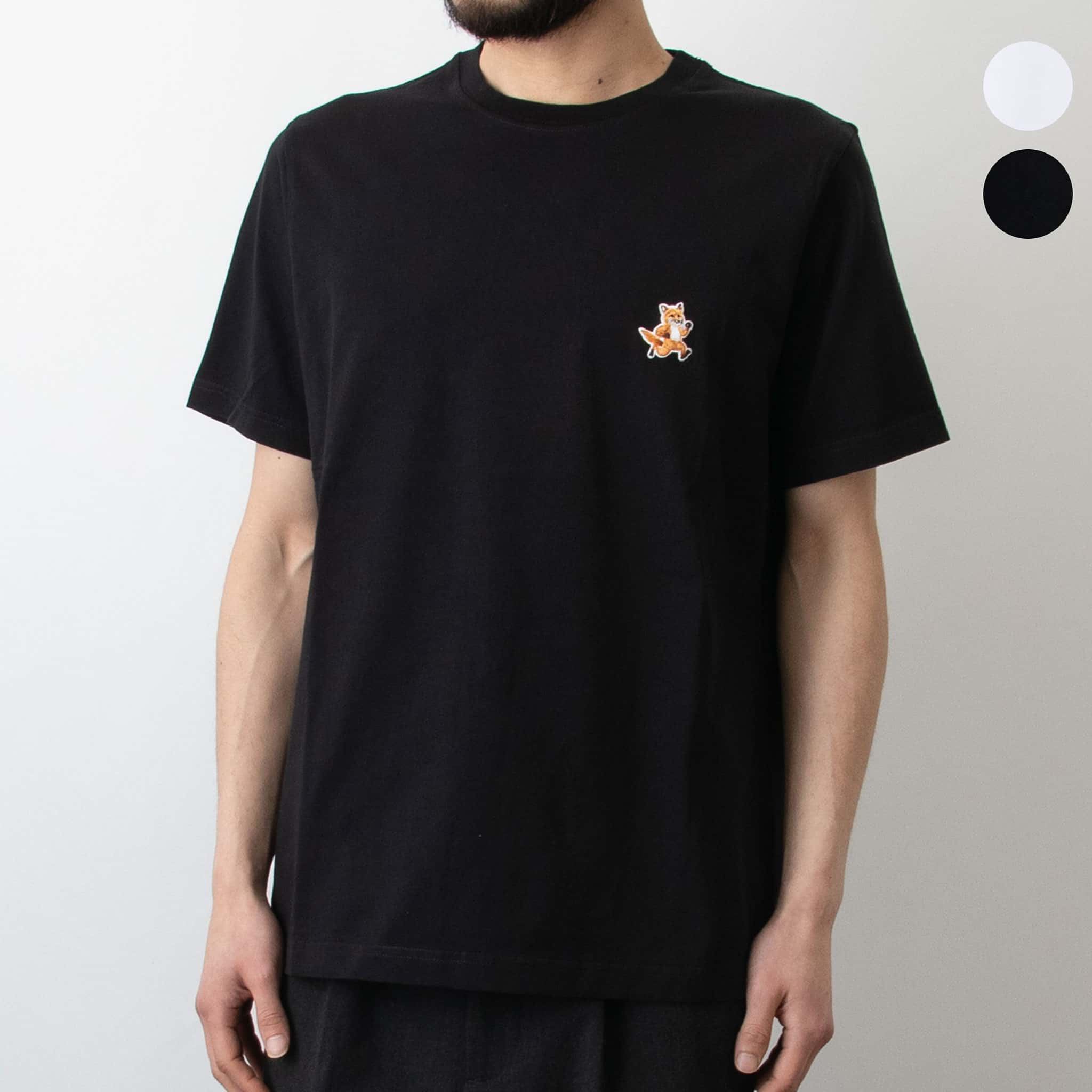 乐天商城 - メゾン キツネ MAISON KITSUNE 半袖Tシャツ SPEEDY FOX PATCH COMFORT TEE SHIRT メンズ MM00125 KJ0008