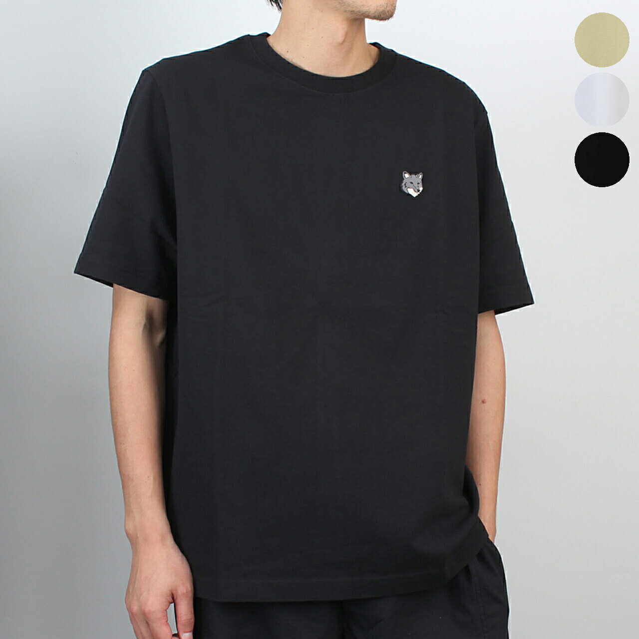 乐天商城 - メゾン キツネ MAISON KITSUNE 半袖Tシャツ FOX HEAD COMFORT TEE-SHIRT メンズ PM00108 KJ7025【2026SS】