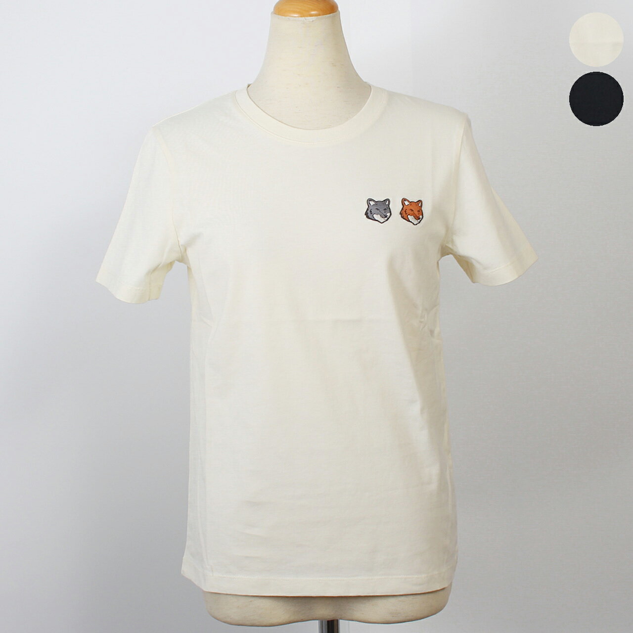 乐天商城 - メゾン キツネ MAISON KITSUNE 半袖Tシャツ DOUBLE FOX HEAD REGULAR TEE-SHIRT レディース OW011CF KJ7026【2026SS】