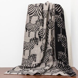 åѥ KLIPPAN ֥󥱥å ʥ١ CLASSIC WOOL THROWS ZEBRA 2282 02 BLACK/NATURAL BEIGE