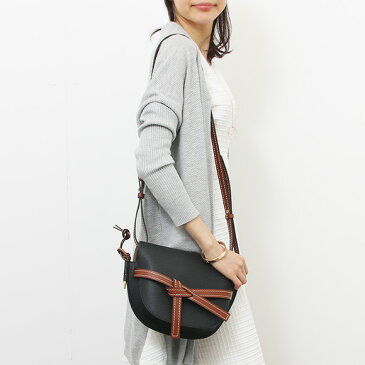 【ポイント5倍!10/1〜10/5まで】ロエベ LOEWE バッグ レディース ショルダーバッグ ブラック×ピーカンブラウン GATE SMALL BAG 321 12 T20 9006 BLACK/PECAN COLOR