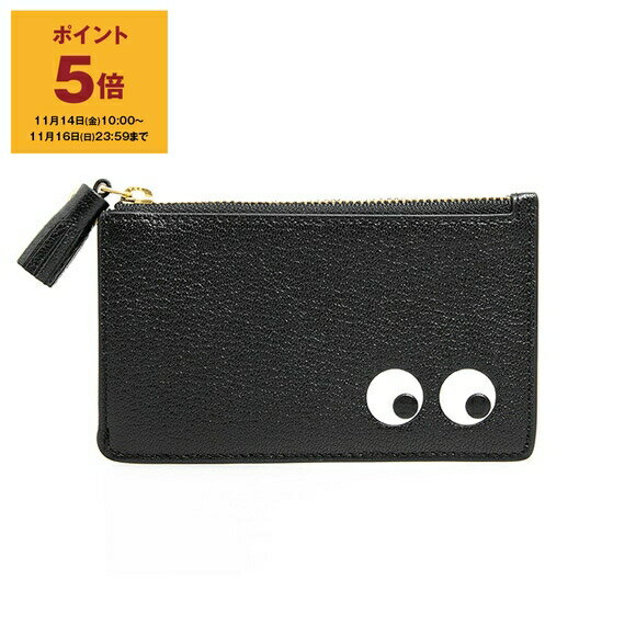 【ポイント5倍】アニヤハインドマーチ ANYA HINDMARCH 財布 カードケース/コインケース ブラック EYES ..