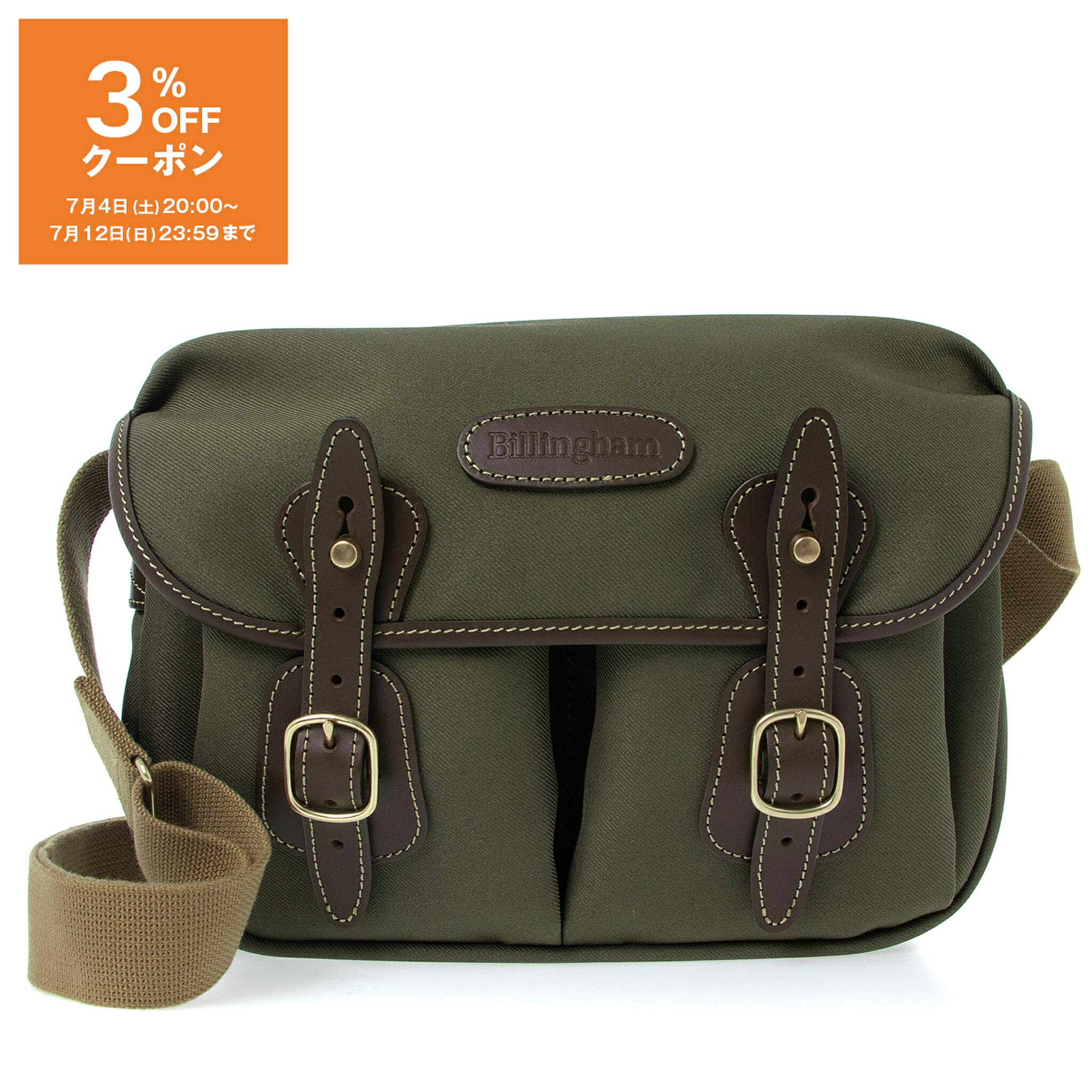 【1,000円クーポン＆ポイント3倍】ビリンガム BILLINGHAM バッグ メンズ レディース ショルダーバッグ HADLEY SMALL CAMERA BAG 503348-54 SAGE FIBRENYTE/CHOCOLATE【英国ブランド】【レイングッズ】