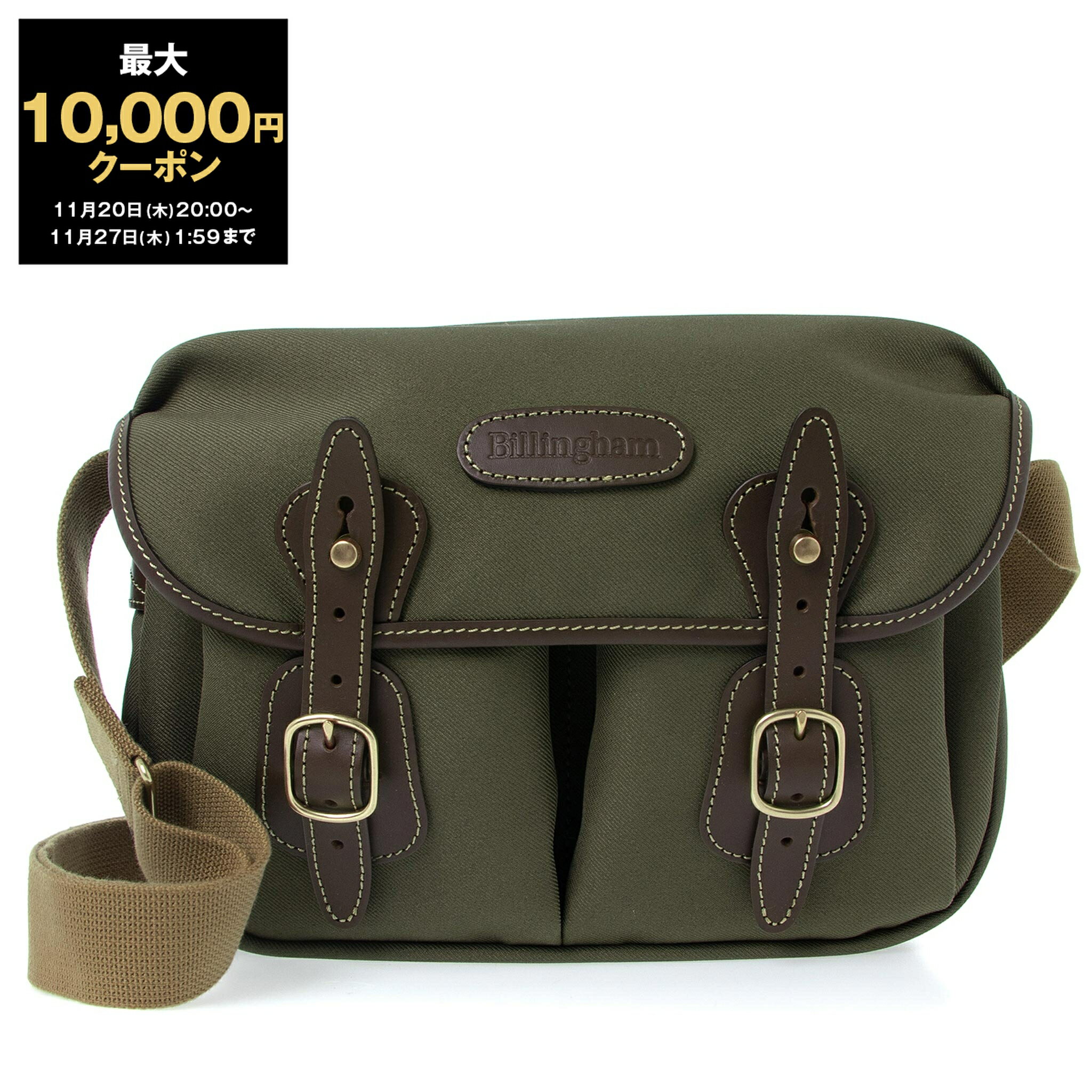 【最大10,000円クーポン】ビリンガム BILLINGHAM バッグ メンズ レディース ショルダーバッグ HADLEY SMALL CAMERA BAG 503348-54 SAGE FIBRENYTE/CHOCOLATE【英国ブランド】【レイングッズ】