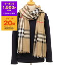 【ポイント2倍】バーバリー BURBERRY シルク混ストール 220×70 GIANT CHK [チェック ライトウェイト ウールシルク スカーフ] GAUZE:138465【英国】