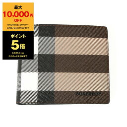 バーバリー 【ポイント10倍】バーバリー BURBERRY 財布 メンズ 二つ折り財布（小銭入れ付き） CC BILL COIN [バイフォールド コインウォレット] 80528021 GC9:116398 A8900 DARK BIRCH BROWN【英国】