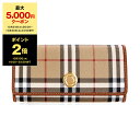 バーバリー 財布（レディース） 【ポイント10倍】バーバリー BURBERRY 財布 レディース 長財布 HALTON [チェック コンチネンタルウォレット] 80704141 DFC:143231 A7026 ARCHIVE BEIGE【英国】【2024SS】