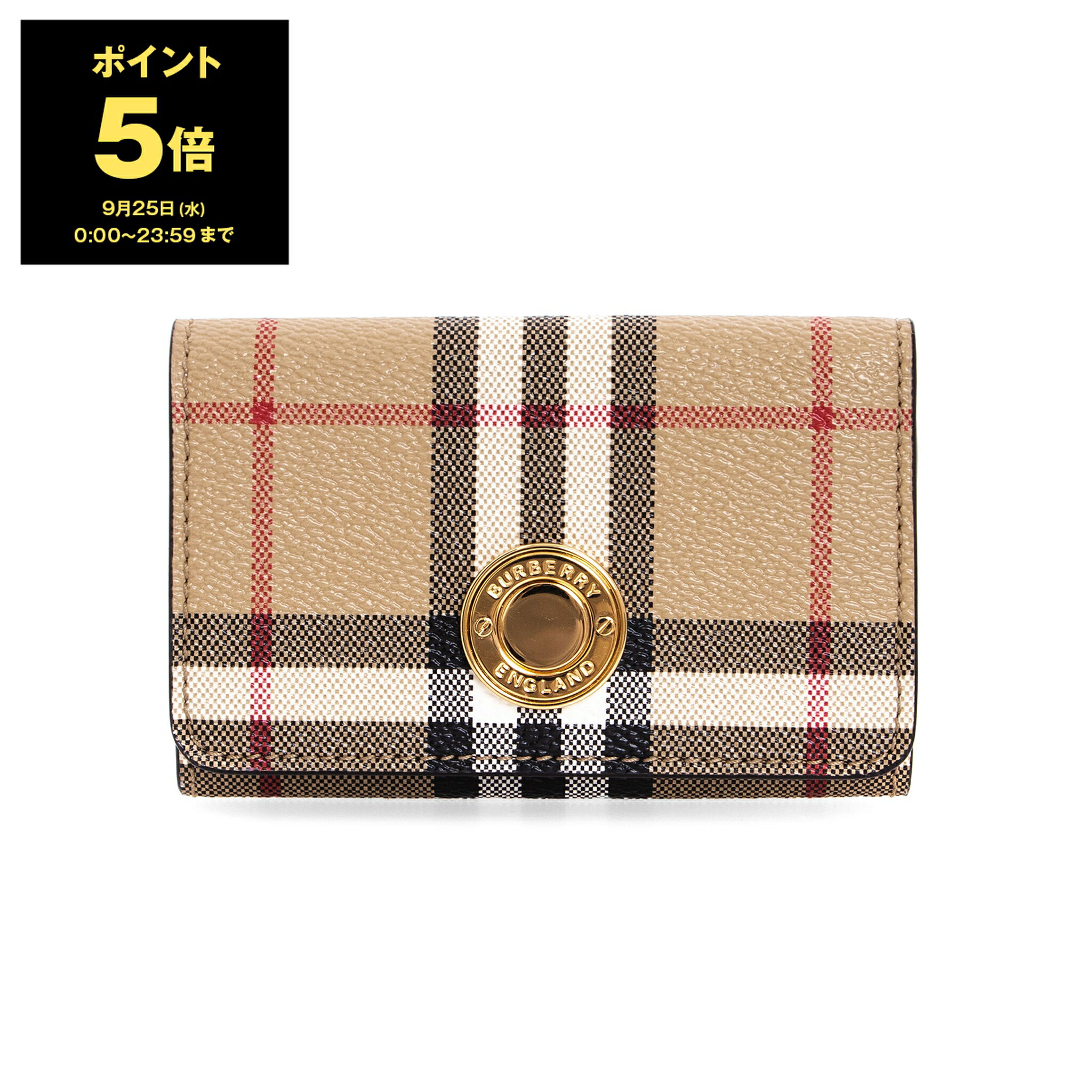 バーバリー 財布（レディース） 【ポイント3倍】バーバリー BURBERRY 財布 レディース 三つ折り財布 LARK 80704161 DFC:143231 A7026 ARCHIVE BEIGE【ミニ財布】【英国】【2024SS】