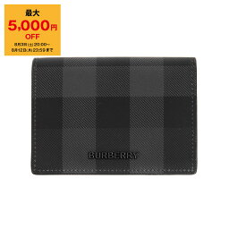 バーバリー 名刺入れ メンズ 【ポイント3倍】バーバリー BURBERRY メンズ 名刺入れ（カードケース） FLINT 80702041 BRT:141900 A1208 CHARCOAL【英国】【2024SS】