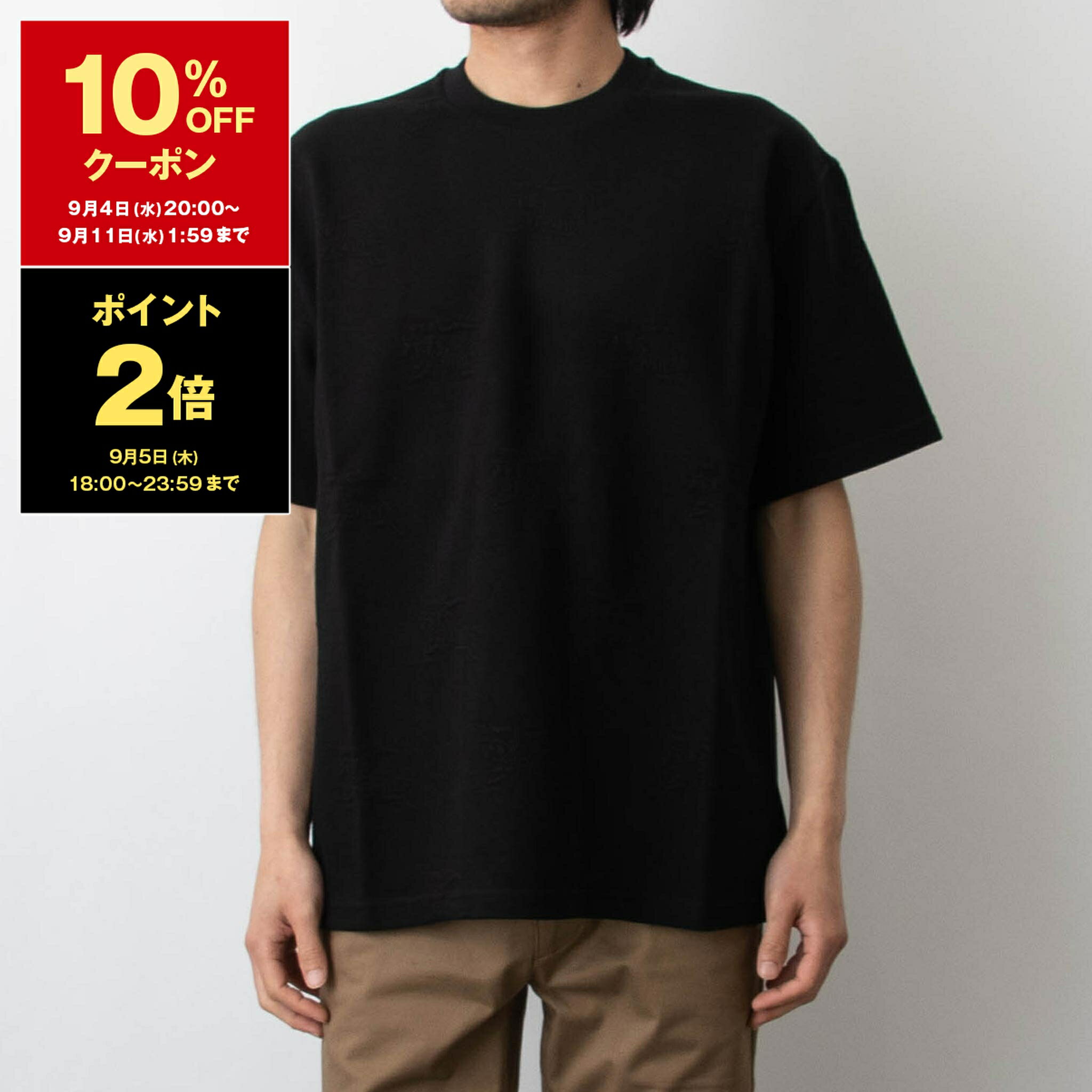 【10％OFFクーポン＆ポイント3倍】バーバリー BURBERRY メンズ 半袖Tシャツ WILLESDEN [EKD テクニカルコットンピケ Tシャツ] 80700451 145503 A1189 BLACK【英国】