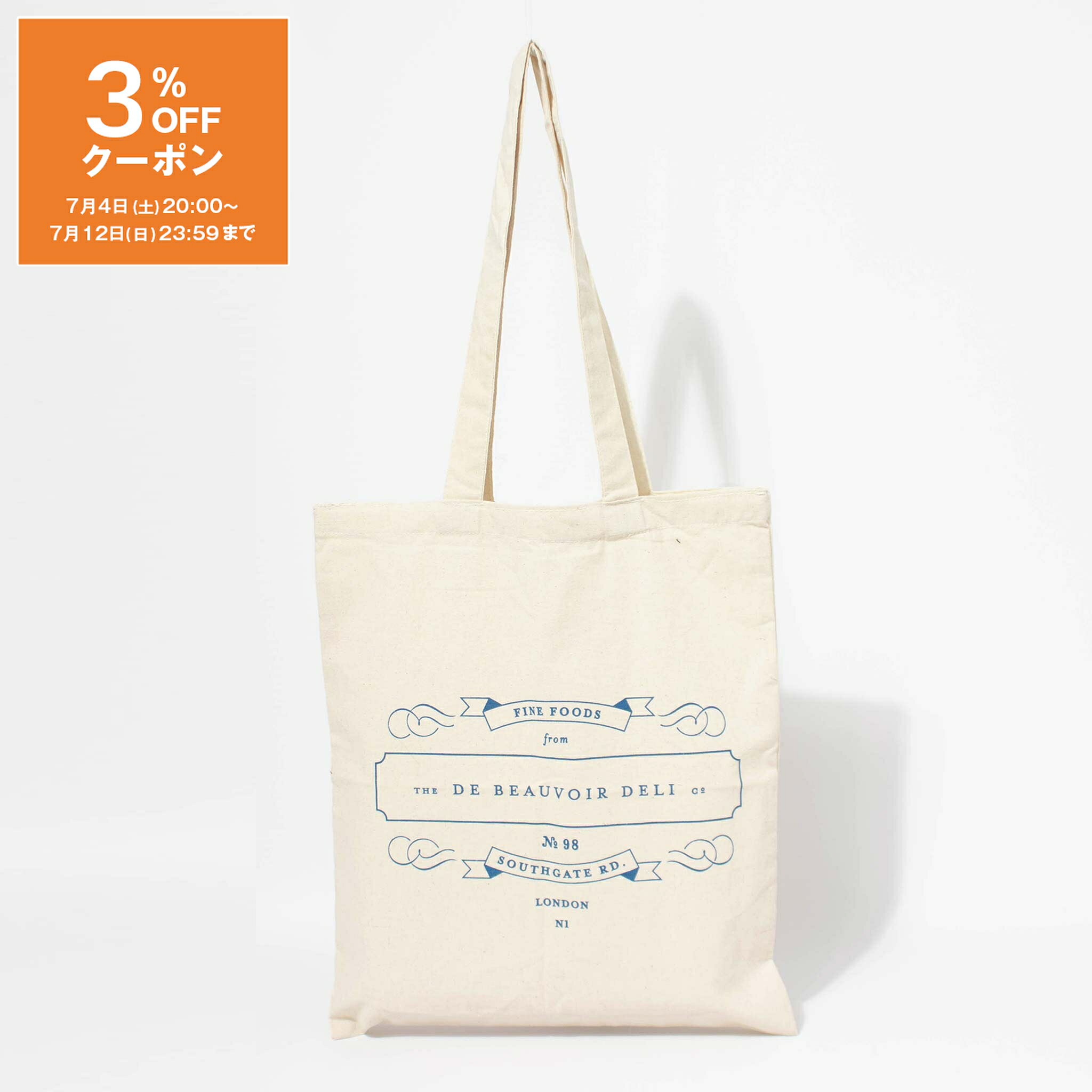 イギリス エコバッグ ECO BAG バッグ レディース メンズ トートバッグ DE BEAUVOIR CANVAS BAG
