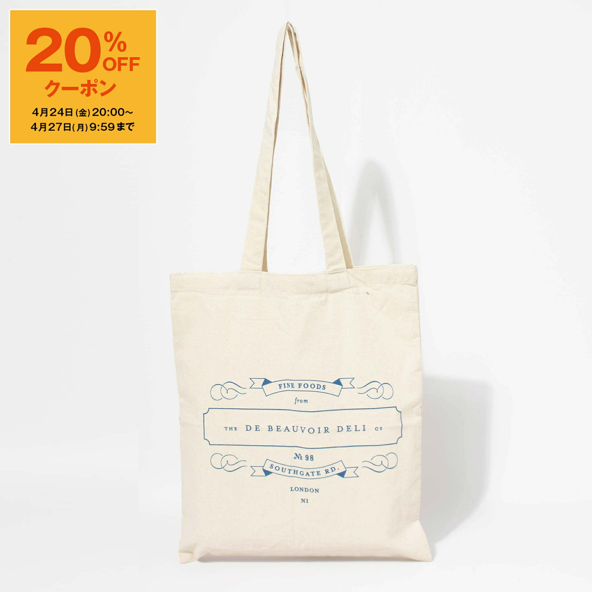乐天商城 - 【20％OFFクーポン対象】イギリス エコバッグ ECO BAG バッグ レディース メンズ トートバッグ DE BEAUVOIR CANVAS BAG【サブバッグ】【A4】【英国ブランド】