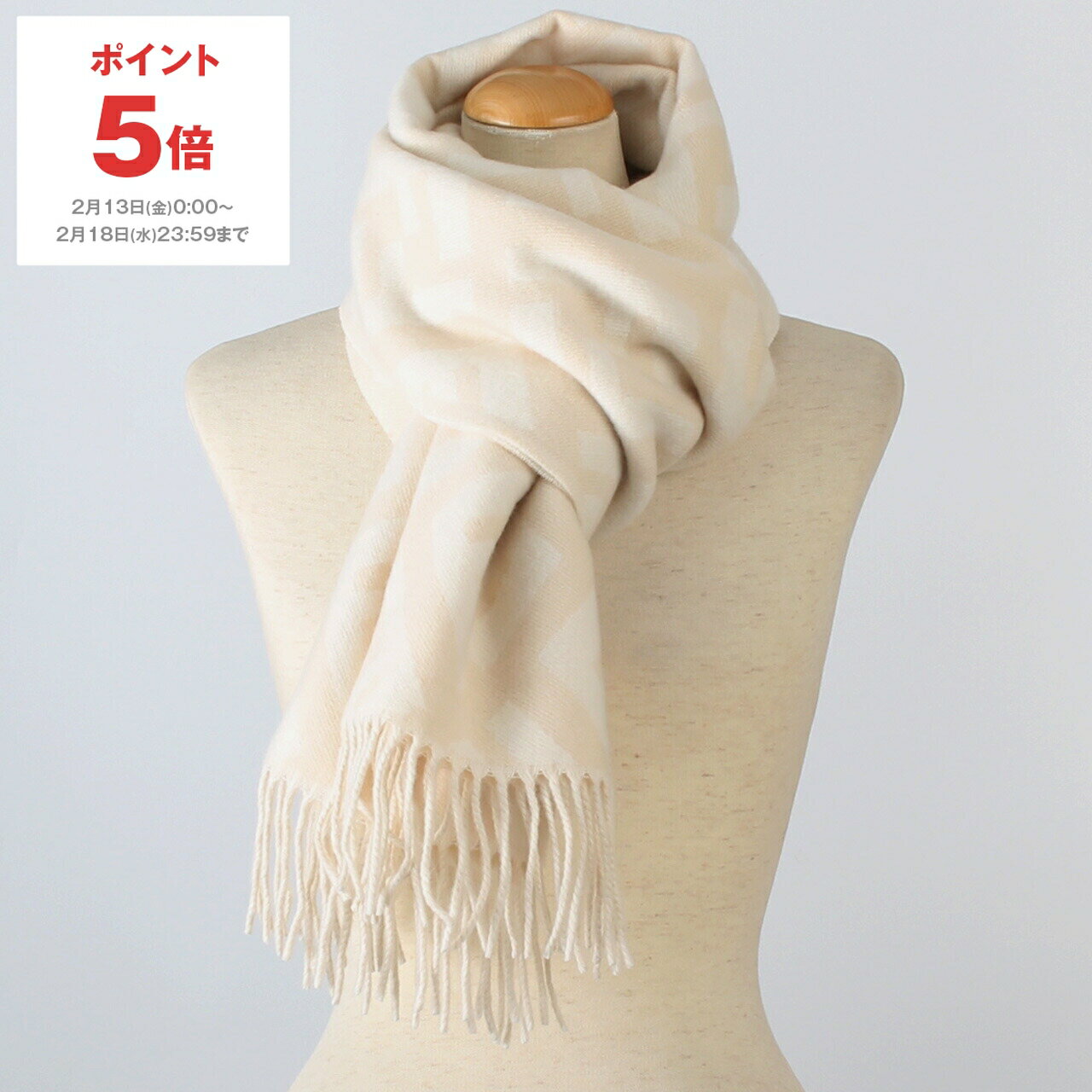 �ڥݥ����5�ܡۥե���ǥ� FENDI �ޥե顼 FF CASHMERE SCARF [FF�����ߥ� �ޥե顼] ��ǥ����� FXT260 ...