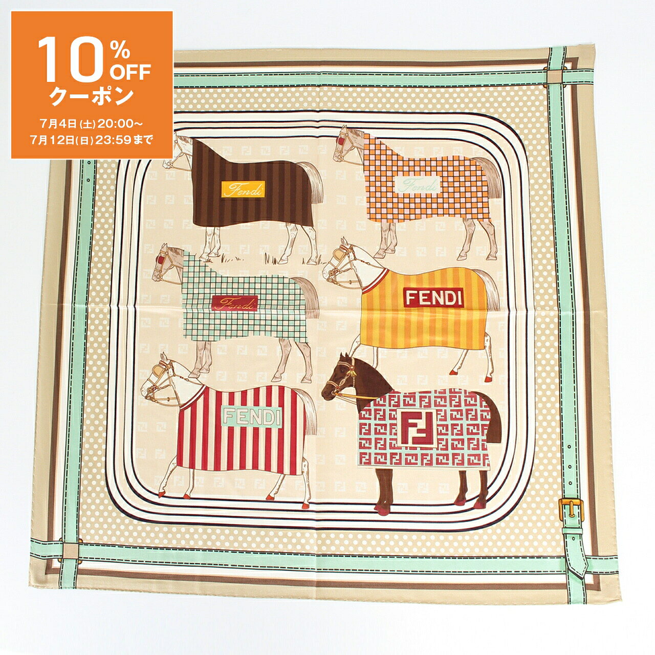 フェンディ FENDI スカーフ FENDI KIDS HORSES PATTERNED SCARF  レディース JFQ044 AWF8
