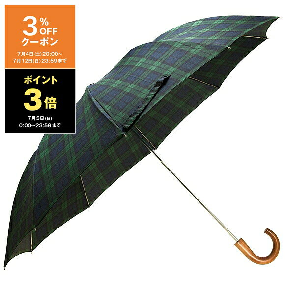 For Men - 【最大10,000円クーポン】フォックスアンブレラズ FOX UMBRELLAS 傘 折りたたみ傘 ブラックウォッチ BROWN MAPLE CROOK HANDLE TEL1 BLACKWATCH TARTAN メンズ【レイングッズ】【英国ブランド】[sun5]