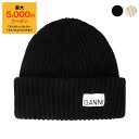 【最大5,000円クーポン】ガニー GANNI 帽子 レディース ニットキャップ ニット帽 ビーニー WOOL BEANIE A4429