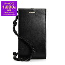 【1,000円クーポン対象】ジルサンダー JIL SANDER レディース フォンケース スマホショルダー ブラック TANGLE PHONE CASE [タン...