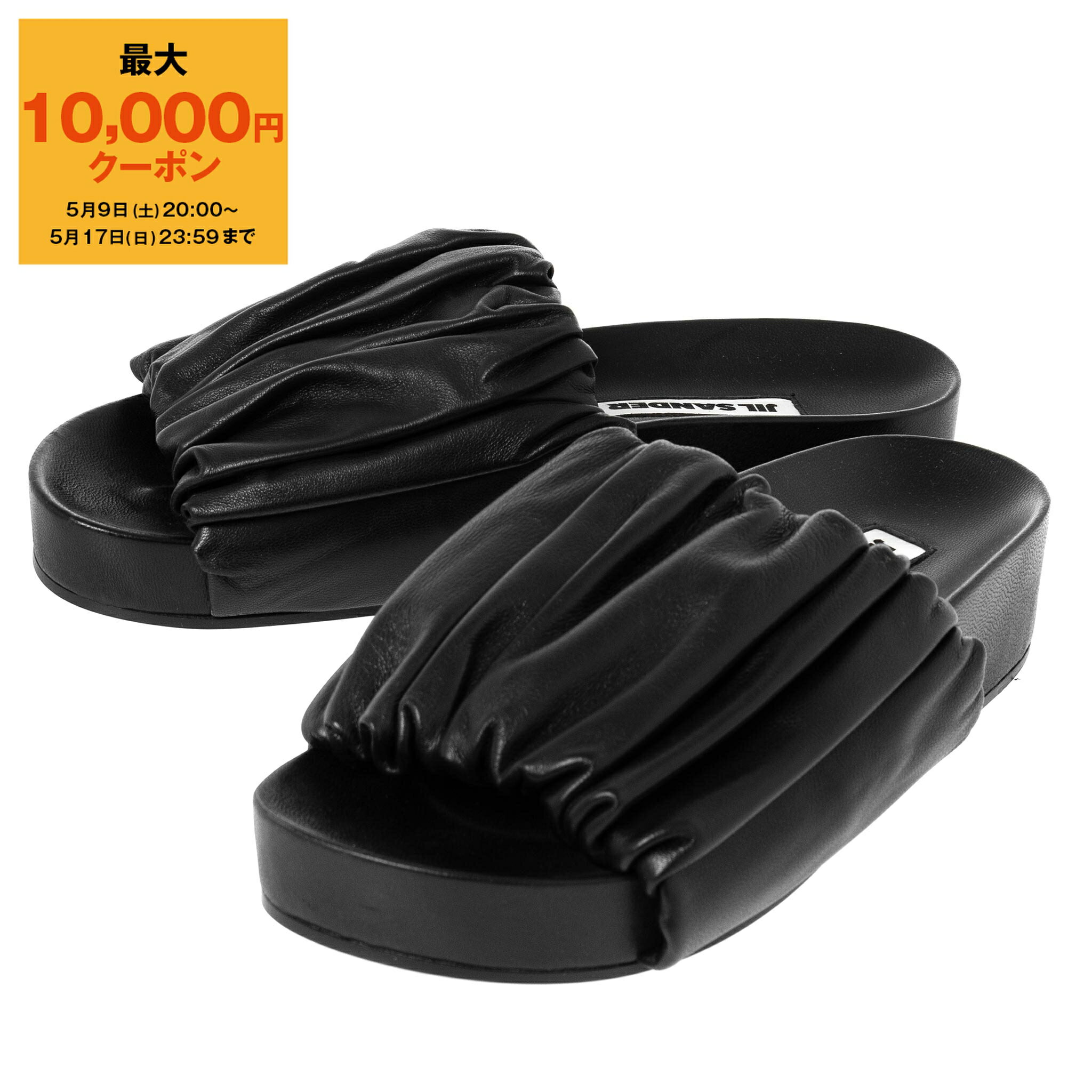 【最大10,000円クーポン】ジルサンダー JIL SANDER レディース サンダル SLIDES [スライド] J15WP0065 P5057 001 BLACK【アウトレット】