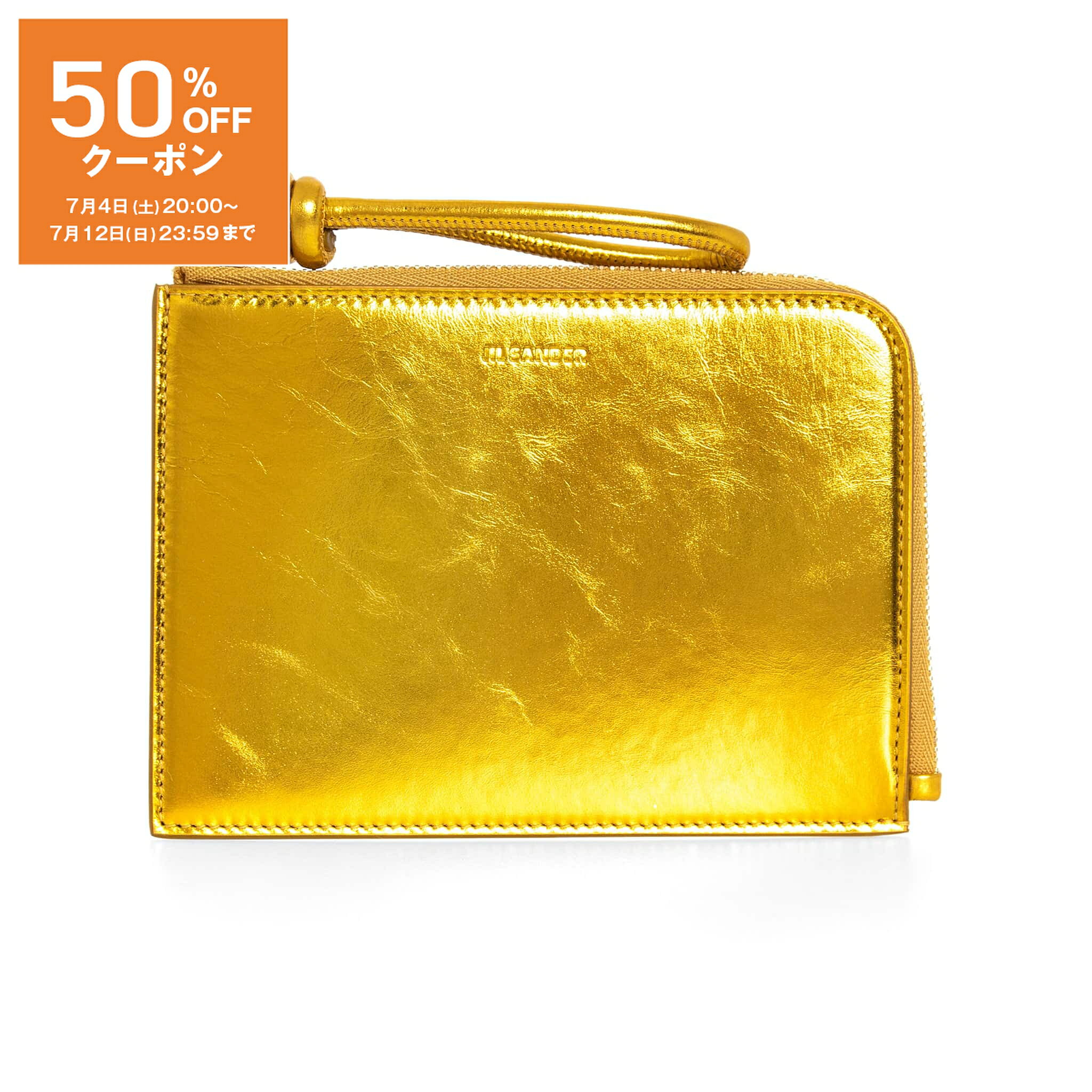 乐天商城 - 【1,000円クーポン＆ポイント3倍】ジルサンダー JIL SANDER 財布 レディース コインケース GIRO ENVELOPE MD [エンベロープ コインパース ミディアム] J07UI0002 P5836 704 GIALLO SCURO
