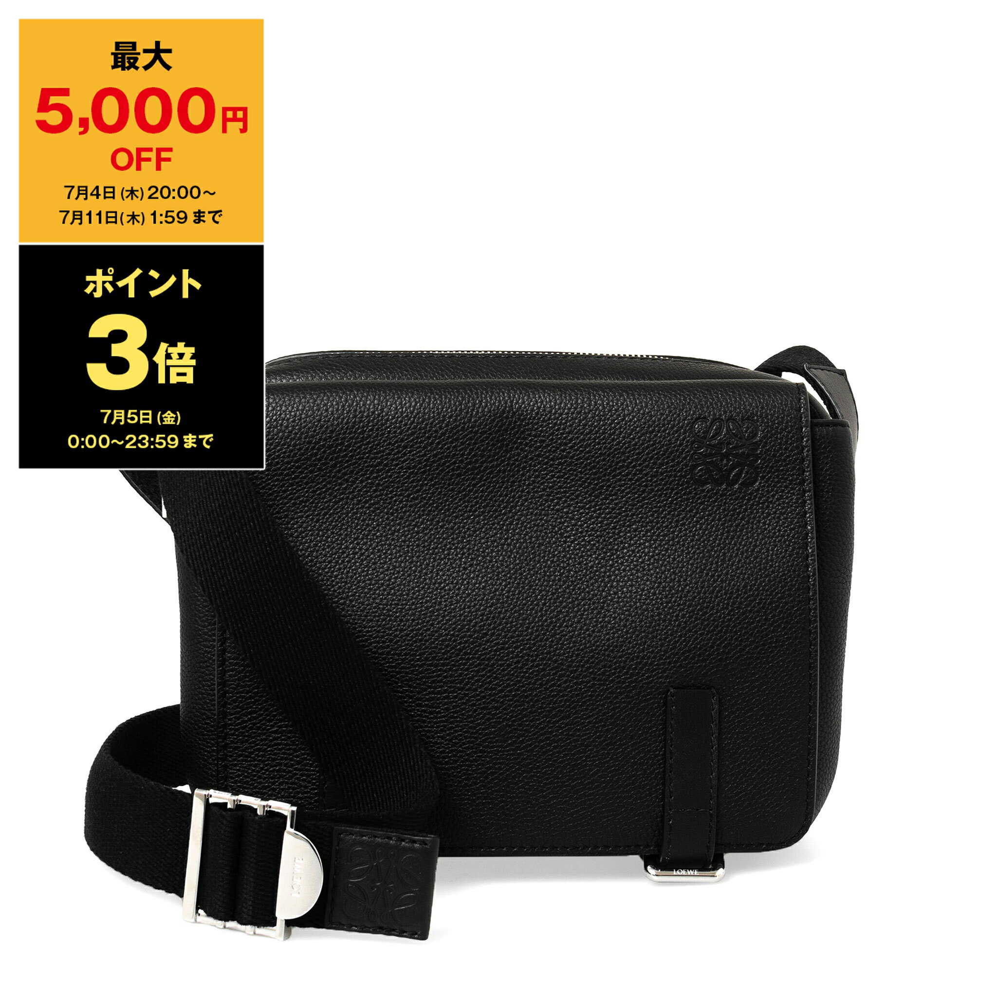 【ポイント3倍】ロエベ LOEWE バッグ メンズ ショルダーバッグ ブラック MILITARY XS MESSENGER BAG [ミリタリー メッセンジャーバッグ XSサイズ] B553A72X22 1100 BLACK【2024SS】