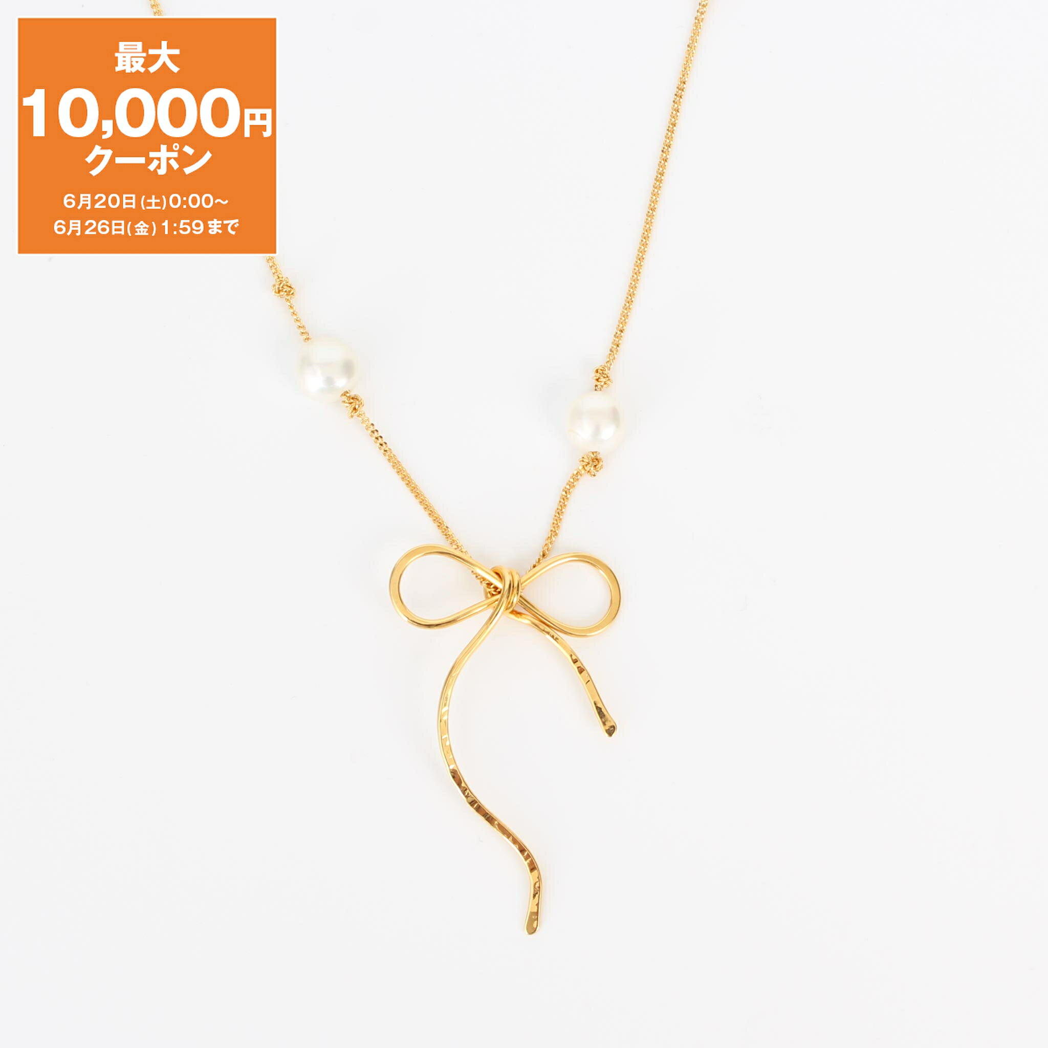 Rakuten - 【最大10,000円クーポン】マルニ MARNI ネックレス BOW NECKLACE [リボン ネックレス パール付き] レディース COMV0526A 0M2001