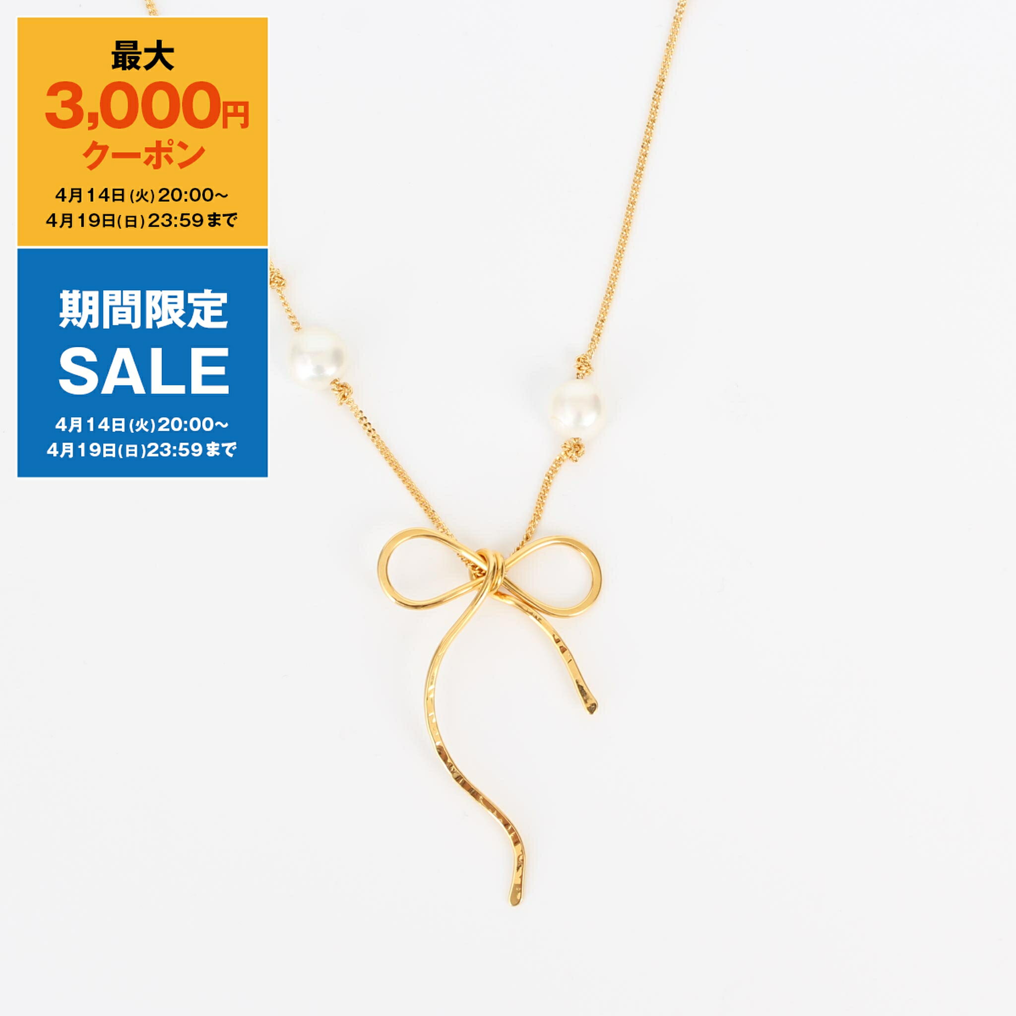 【最大3,000円クーポン】マルニ MARNI ネックレス BOW NECKLACE リボン ネックレス パール付き レディース COMV0526A 0M2001
