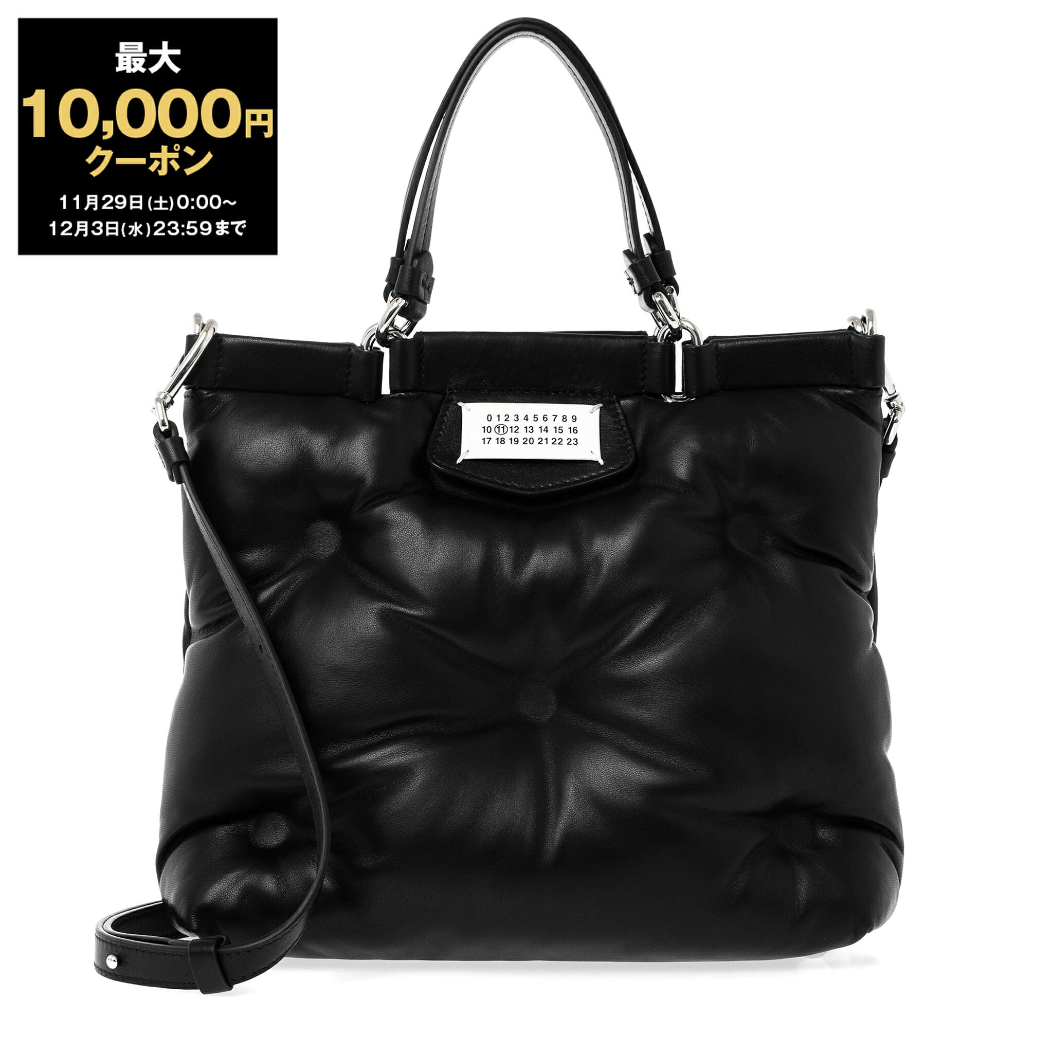 【最大10,000円クーポン】メゾンマルジェラ MAISON MARGIELA バッグ 2WAYトート/ショルダーバッグ ブラック GLAM SLAM SHOPPING SMALL [グラムスラム トートスモール] レディース S56WD0133 P4300 T8013 BLACK【2025AW】のサムネイル