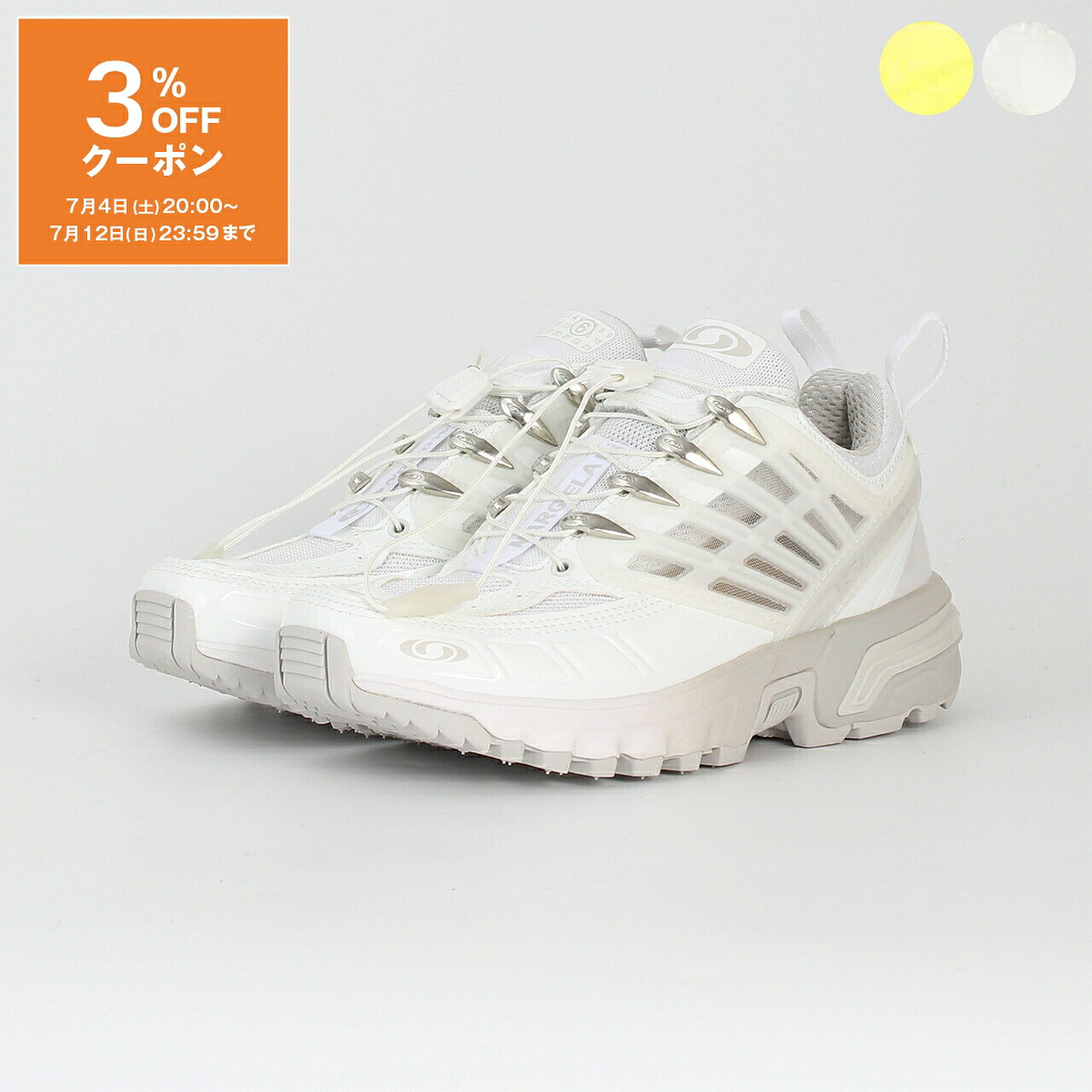 乐天商城 - 【1,000円クーポン＆ポイント3倍】エムエム6 メゾンマルジェラ×サロモン MM6 MAISON MARGIELA x SALOMON コラボ スニーカー ACS PRO SNEAKERS レディース S59WS0215 P6163