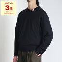 【ポイント3倍】トムブラウン THOM BROWNE メンズ クルーネック長袖ニット JERSEY STITCH RELAXED FIT CREW NECK PULLOVER リラックスフィット クルーネック プルオーバー MKA474A Y1014【国内配送】