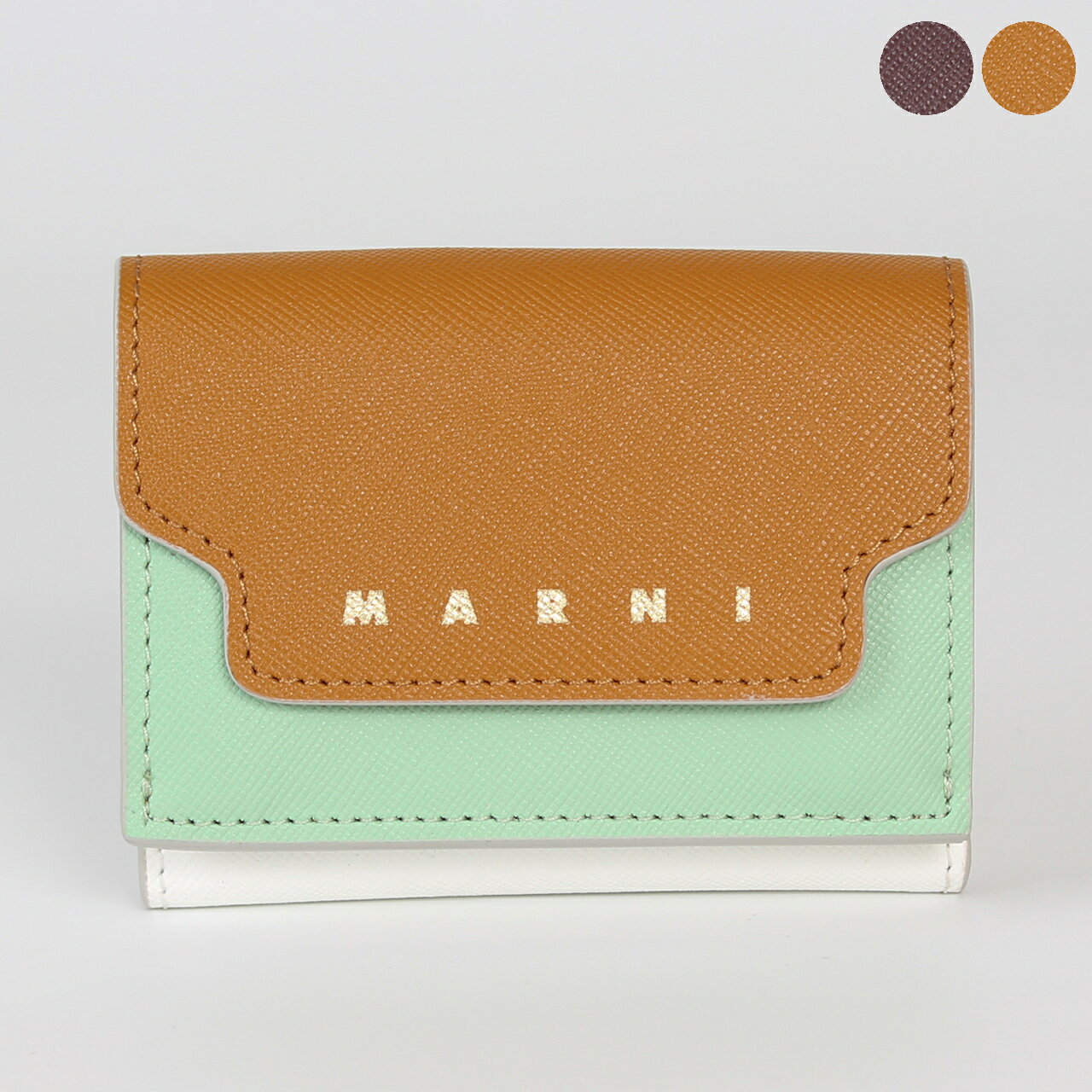 乐天商城 - マルニ MARNI 財布 三つ折り財布 TRIFOLD BIG LOGO レディース PFMO0125U1 LV520【2026SS】