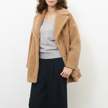 マックスマーラ MAX MARA レディース ボアジャケット ライトブラウン WEEKEND AFFINE 50860299000 005 YAK