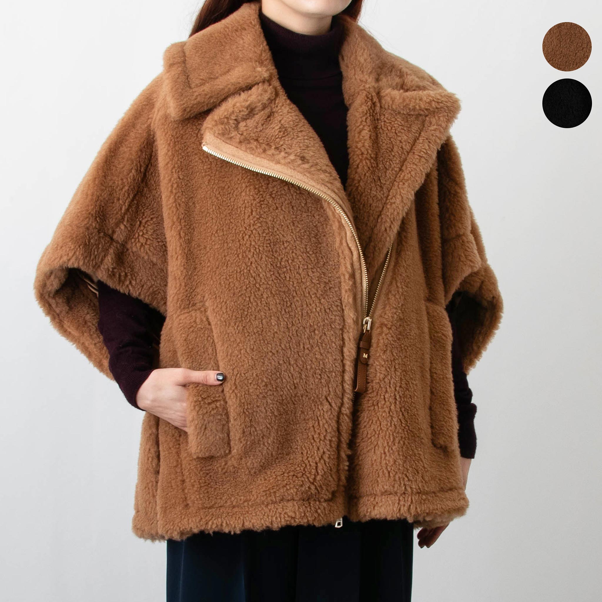 マックスマーラ MAX MARA ケープ ACCESSORI NEWMANTO [テディベア バイカージャケットケープ ファー ボア] 24736272 / 24736342 レディース【2024AW】のサムネイル