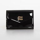 ミュウミュウ MIU MIU 財布 レディース 三つ折り財布 PATENT SMALL LEATHER WALLET [パテントレザー] 5MH021 069【ミニ財布】【2024SS】