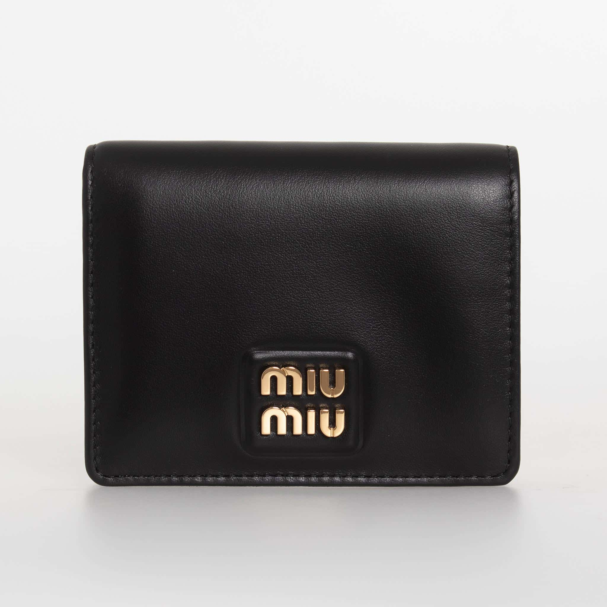 ミュウミュウ 財布（レディース） ミュウミュウ MIU MIU 財布 レディース 二つ折り財布 SOFT CALF SMALL LEATHER WALLET [レザー] 5MV204 2E6Y【ミニ財布】【2024SS】