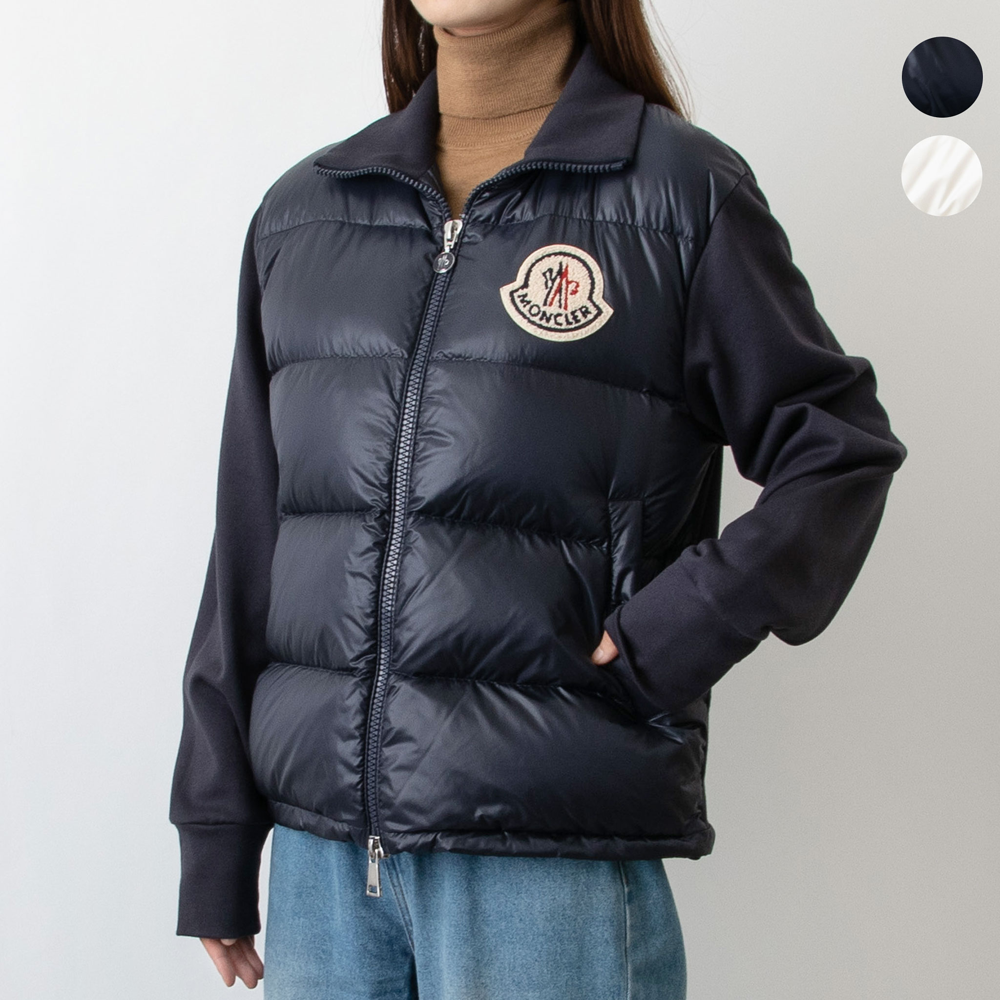 モンクレール MONCLER レディース スウェット切り替え ダウンジャケット 8G00014 89A2Y