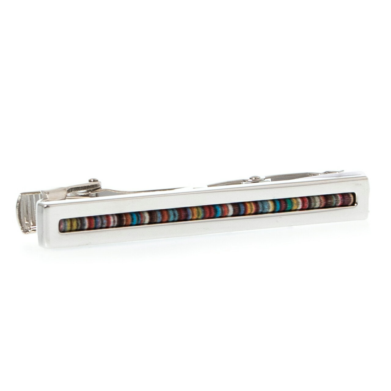 ポールスミス PAUL SMITH メンズ ネクタイピン シルバー×マルチカラー（ストライプ柄） MEN TIE PIN RIBBON M1A TPIN ARIBBN 92 MULTI COLOURED【英国】【2021AW】