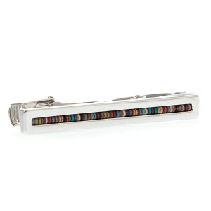 ポールスミス PAUL SMITH メンズ ネクタイピン シルバー×マルチカラー（ストライプ柄） MEN TIE PIN RIBBON M1A TPIN ARIBBN 92 MULTI COLOURED【英国】【2021AW】