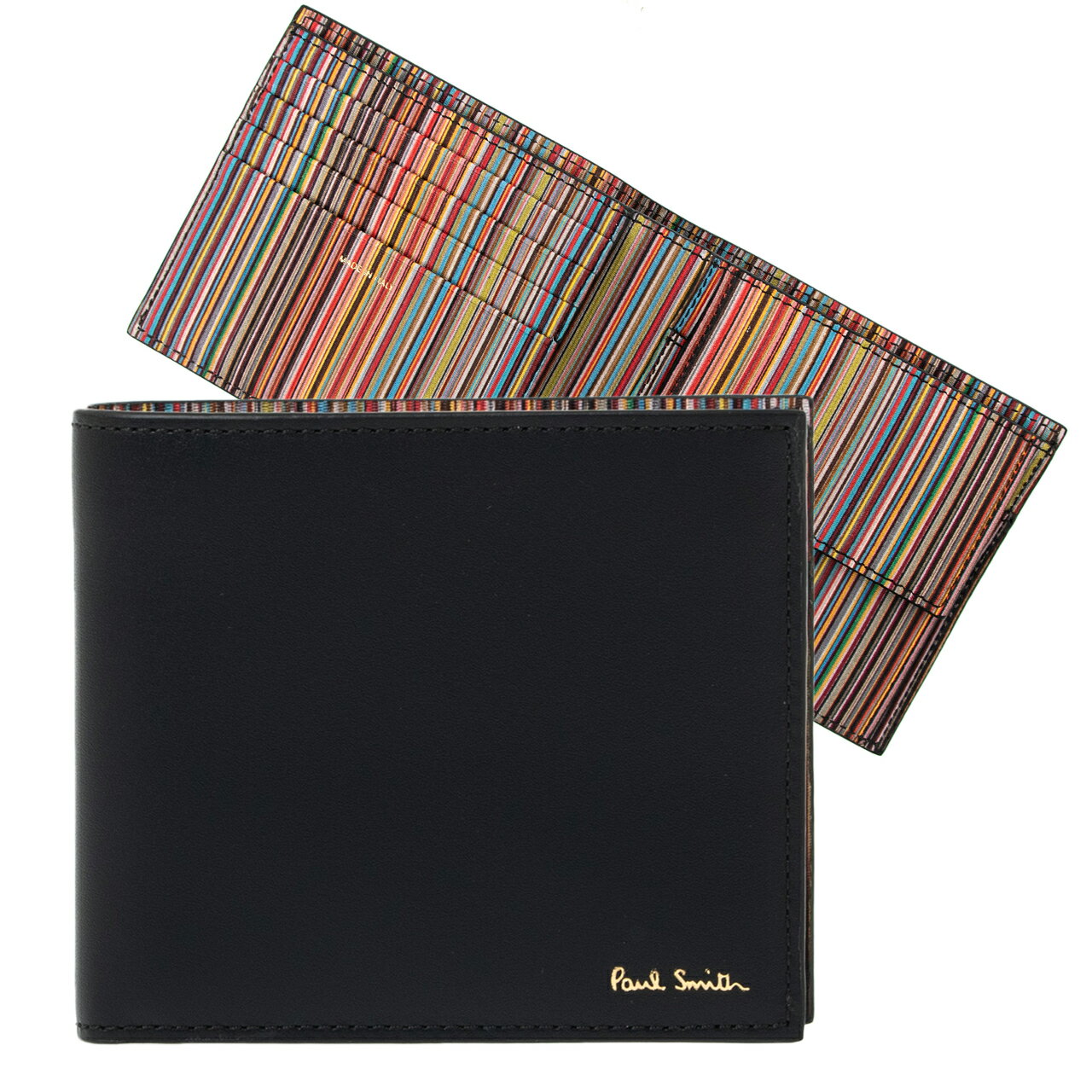 ポールスミス PAUL SMITH 財布 メンズ 二つ折り財布 ブラック MEN WALLET BILLFOLD COIN M1A 4833 BMULTI 79 BLACK【英国】のサムネイル