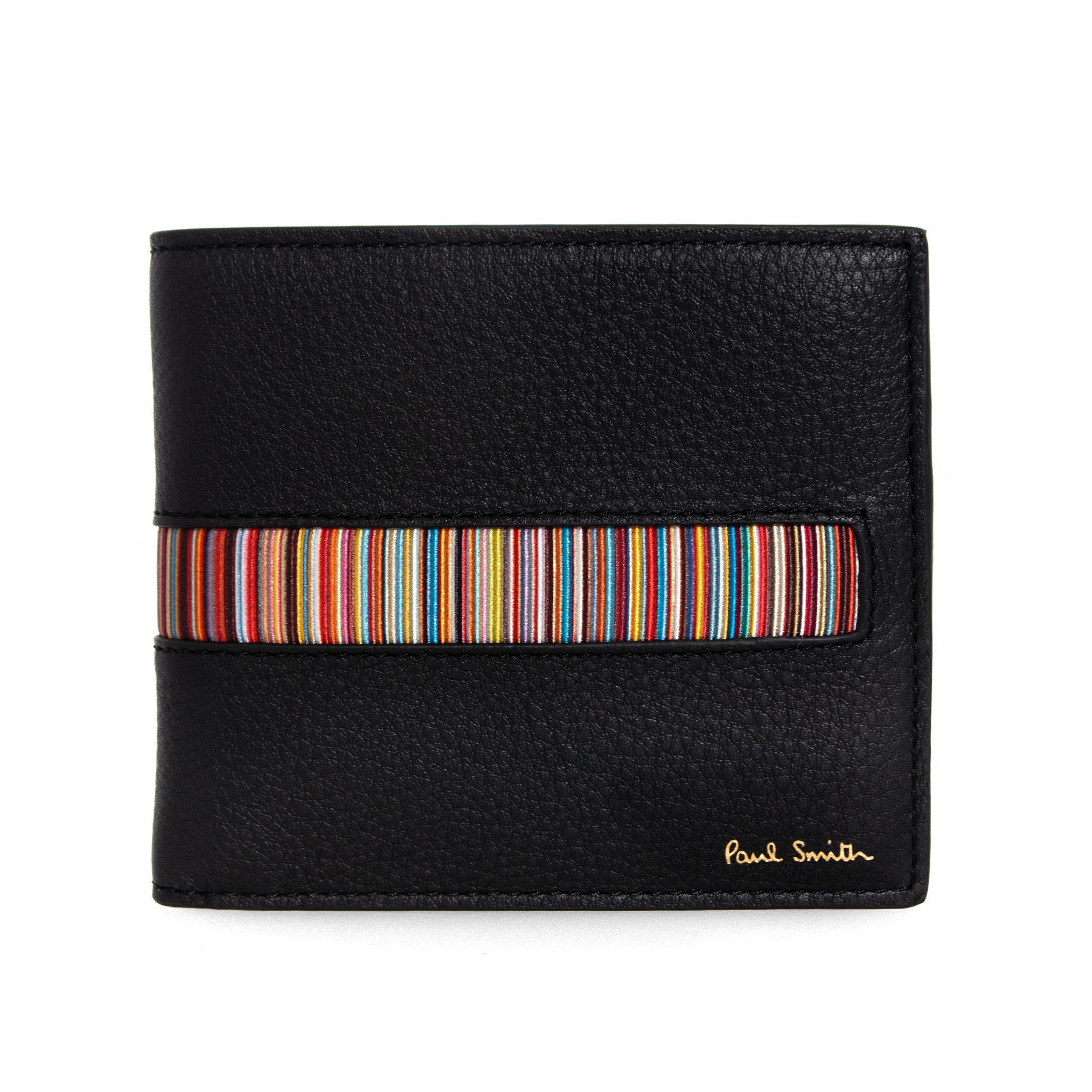 【クーポン併用で500円OFF】ポールスミス PAUL SMITH 財布 メンズ 二つ折り財布（小銭入れ付き） ブラック BILLFOLD COIN M1A-4833 AINSET 79 BLACK【英国】