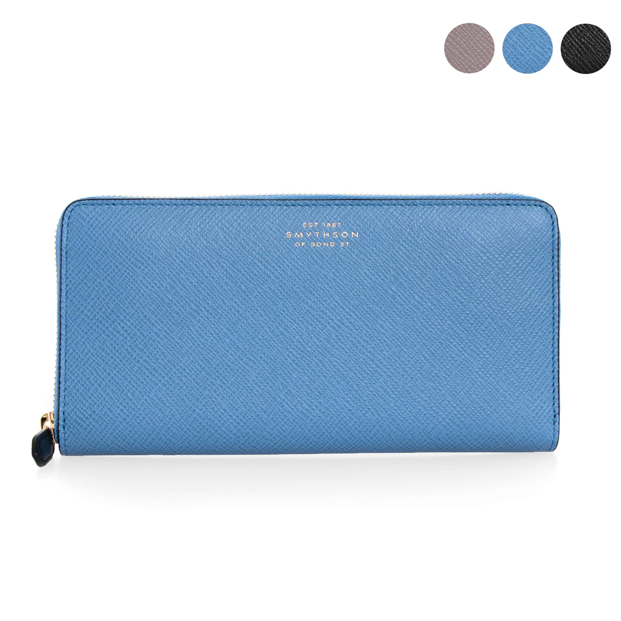 スマイソン SMYTHSON 財布 レディース ラウンドファスナー長財布 PANAMA [パナマ] LARGE ZIP AROUND PURSE [レザージップパース Lサイズ]【英国】