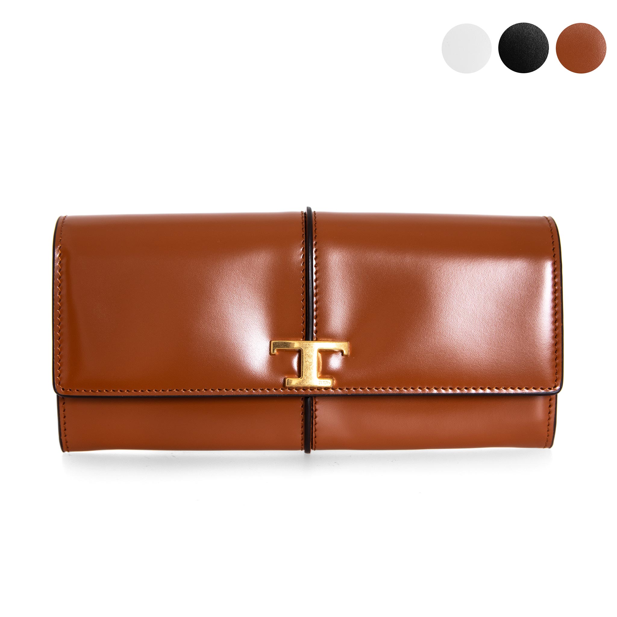 トッズ TOD'S 財布 レディース 長財布 T TIMELESS LARGE WALLET [T タイムレス] XAWTSKB0400 KET【2024SS】