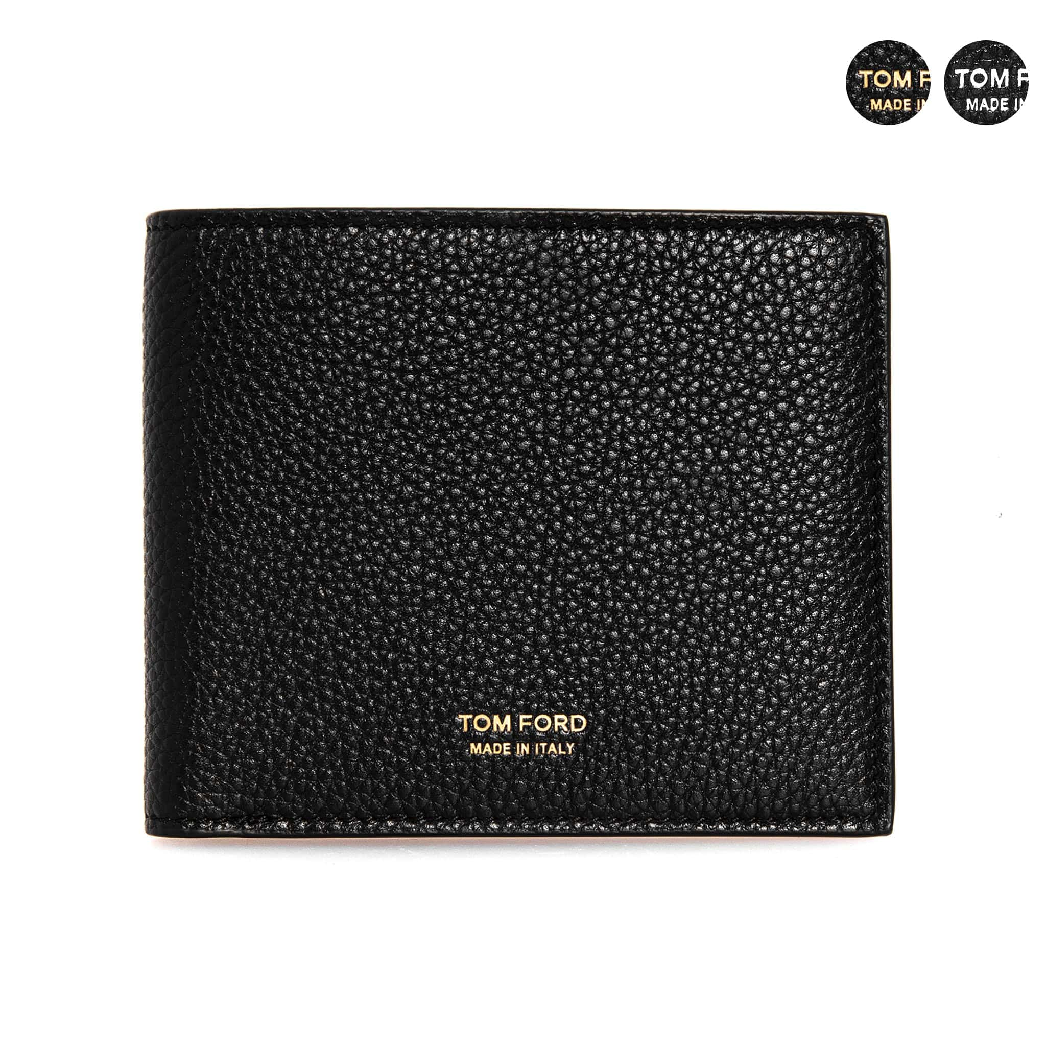 トムフォード TOM FORD 財布 メンズ 二つ折り財布 T LINE CLASSIC BIFOLD WALLET Y0228 LCL158G / LCL158S 1N001 BLACK【2024SS】