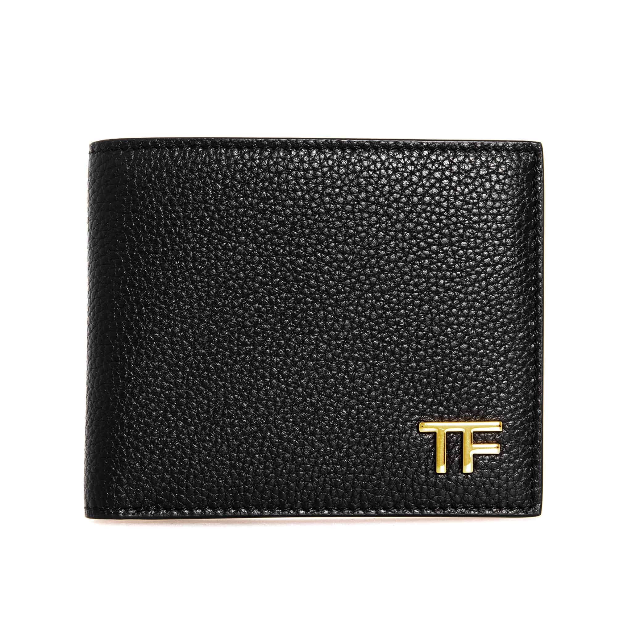 トムフォード TOM FORD 財布 メンズ 二つ折り財布 T LINE CLASSIC BIFOLD WALLET YT228 LCL158G 1N001 BLACK/GOLD