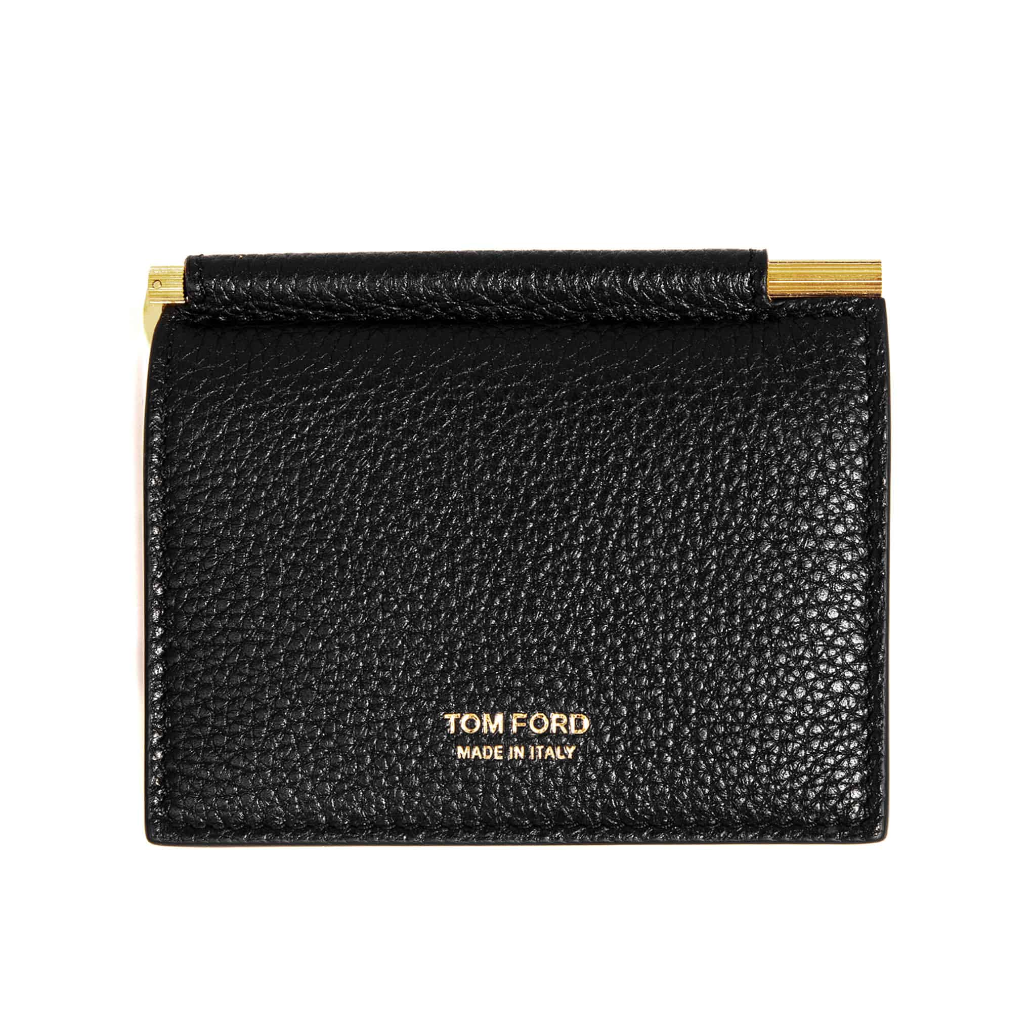 トムフォード TOM FORD 財布 メンズ カードケース（マネークリップ） T LINE FOLDING MONEY CLIP CARDHOLDER Y0340 LCL158G 1N001 BLACK/GOLD