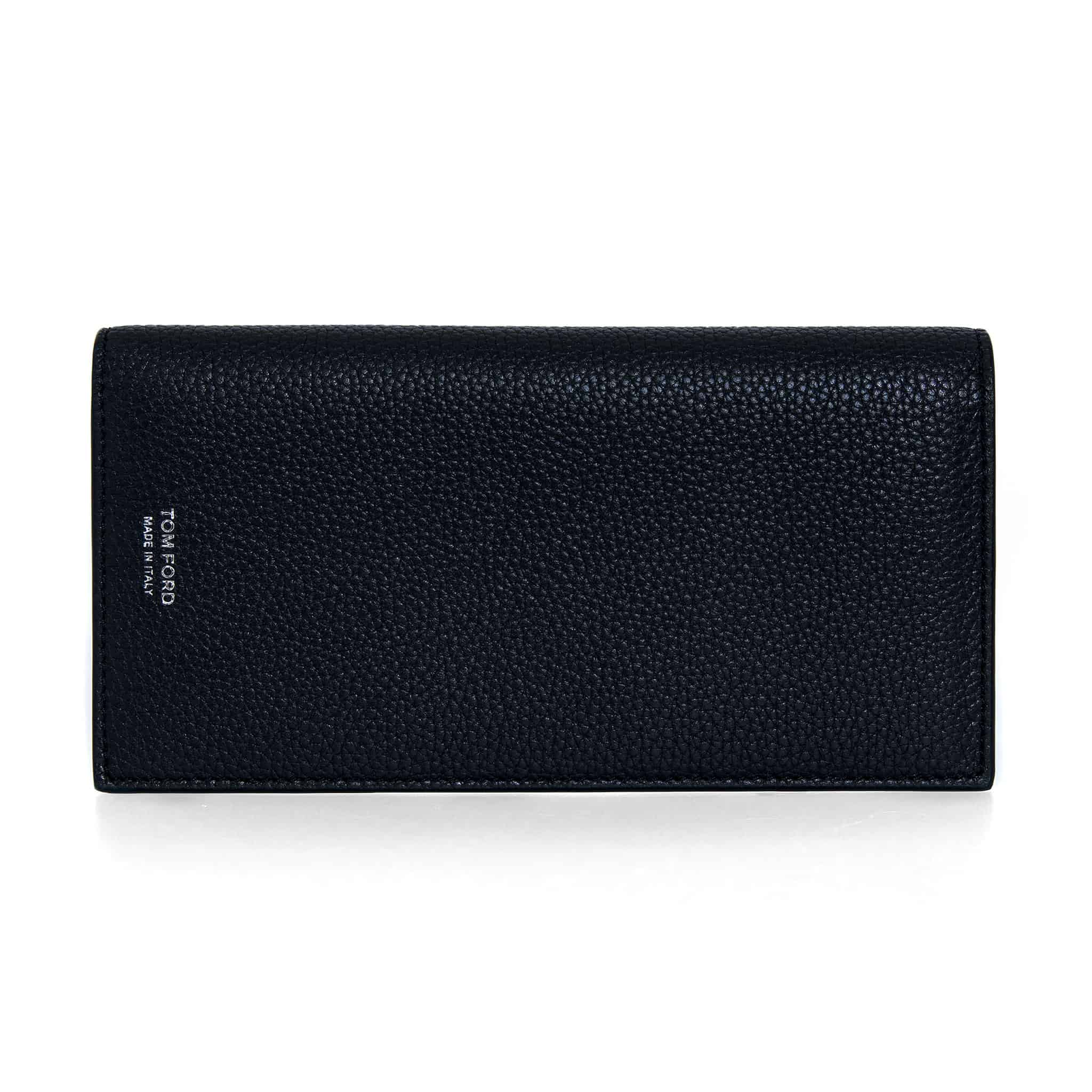 トムフォード TOM FORD 財布 メンズ 長財布（小銭入れ付き） T LINE VERTICAL WALLET Y0251 LCL158S 1L034 MIDNIGHT BLUE/SILVER