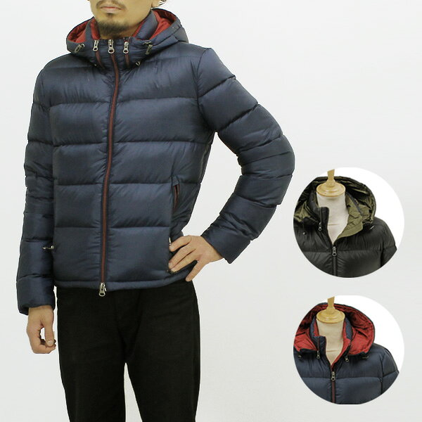 【送料無料】 313 TRE UNO TRE/トレウノトレ メンズ ダウンジャケット [全2色] ブラック/ブルー ULTRALIGHT DOWN JACKET EDM101 V006 BLACK+KHAKI V007 SLATE BLUE+SILK RED