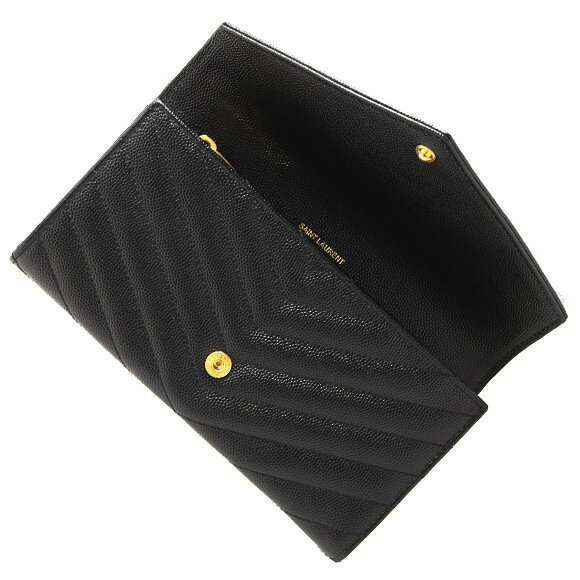 【10％OFFクーポン対象】サンローランパリ SAINT LAURENT PARIS 財布 レディース 長財布 ブラック MONOGRAM LARGE FLAP WALLET [モノグラム] 372264 BOW01 1000 BLACK【2022SS】