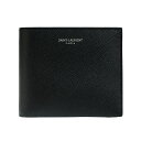 サンローランパリ SAINT LAURENT PARIS 財布 メンズ 二つ折り財布 ブラック CLASSIC SAINT LAURENT EAST/WEST WALLET WITH COIN PURSE 396303 BTY0N 1000 BLACK【2024SS】