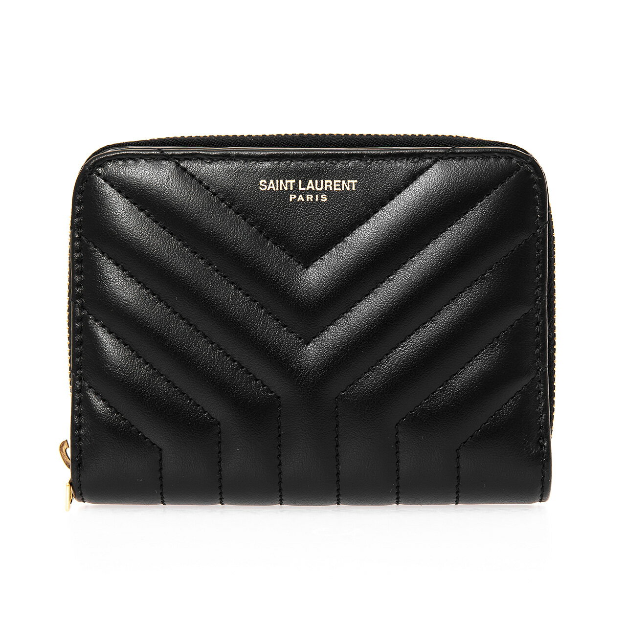 サンローラン パリ SAINT LAURENT PARIS 財布 レディース 二つ折り財布 ブラック JOAN COMPACT ZIP-AROUND WALLET 650981 DV701 1000 BLACK【2022SS】