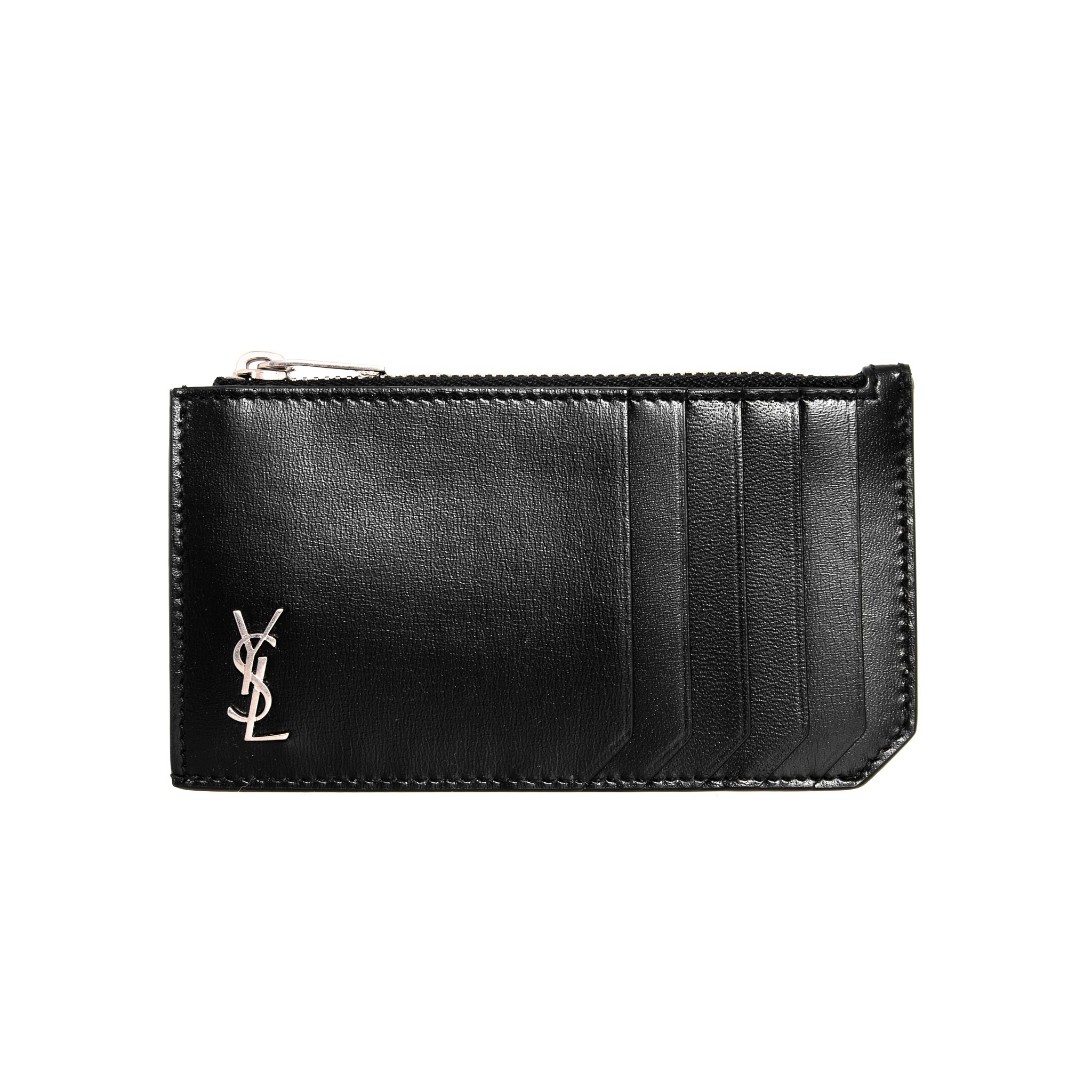 サンローラン パリ SAINT LAURENT PARIS 財布 メンズ カードケース/コインケース（フラグメントケース） TINY CASSANDRA FRAGMENTS ZIP CARD CASE タイニーカサンドラ フラグメント 629899 1JB0E 1000 BLACK